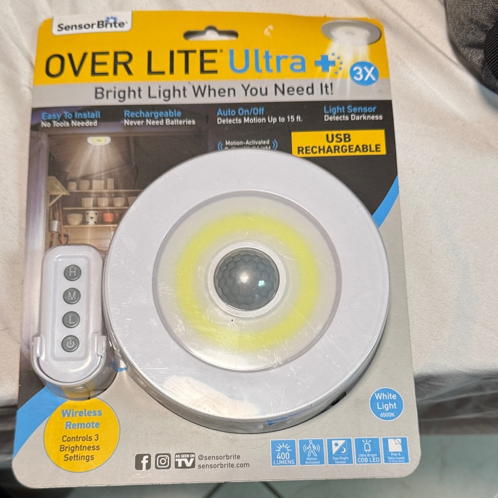 Over Lite Ultra+ Rechargeable Light - White SS1